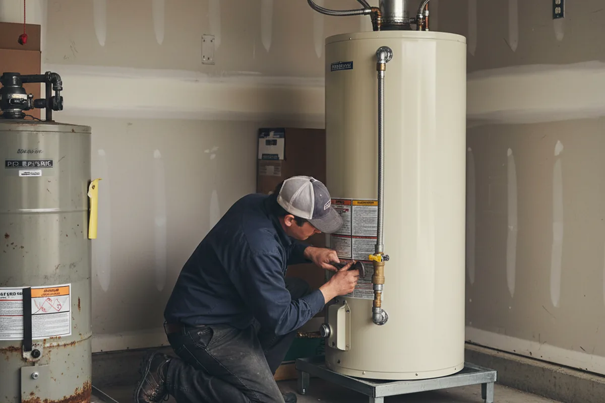Water heater and shutoff valve replacement in Reeseville